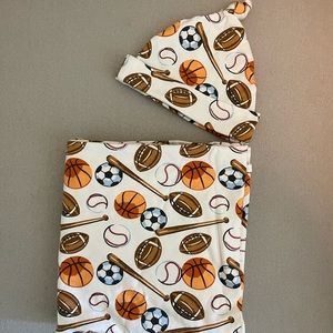 Baby Essentials Swaddle & Hat Set